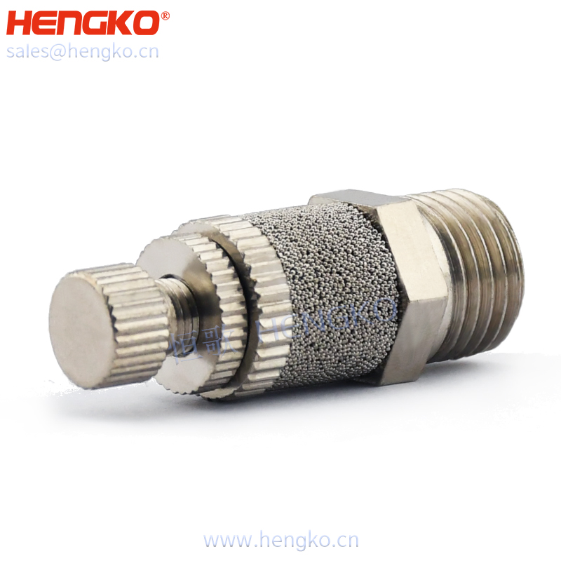 燒結氣動不銹鋼微孔消聲器_不銹鋼消音調節閥