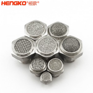 定制加工不銹鋼燒結消聲器耐高溫降噪_粉末燒結消音器